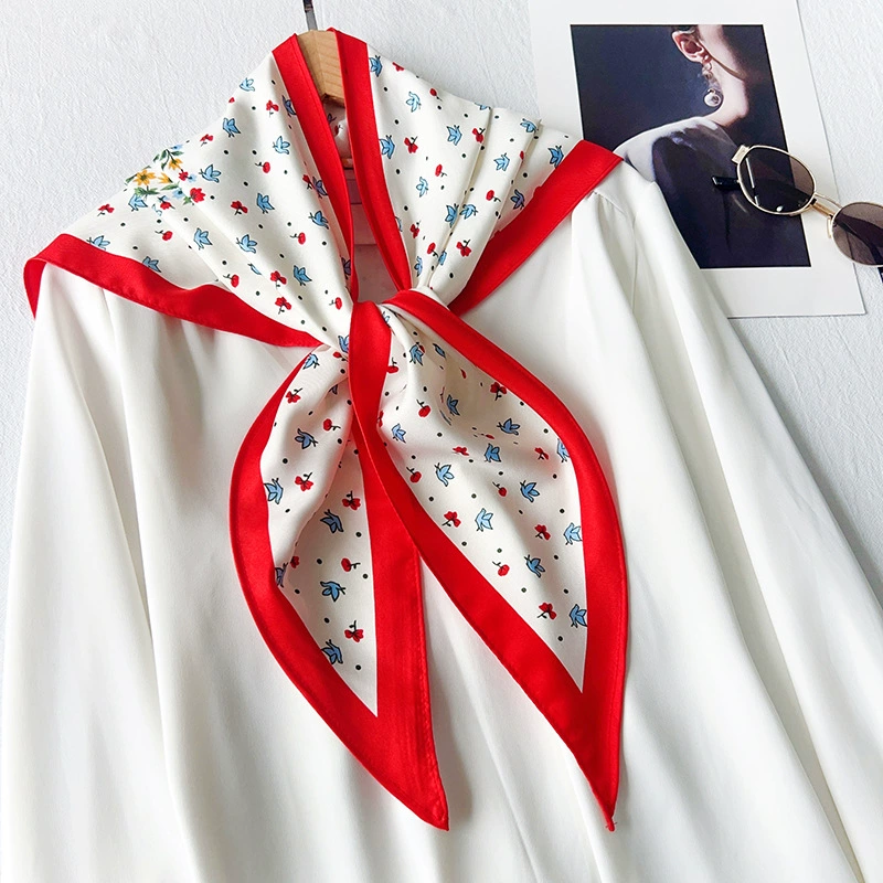 Polyester Floral Triangle Scarf view 4