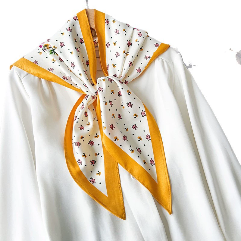 Polyester Floral Triangle Scarf view 5