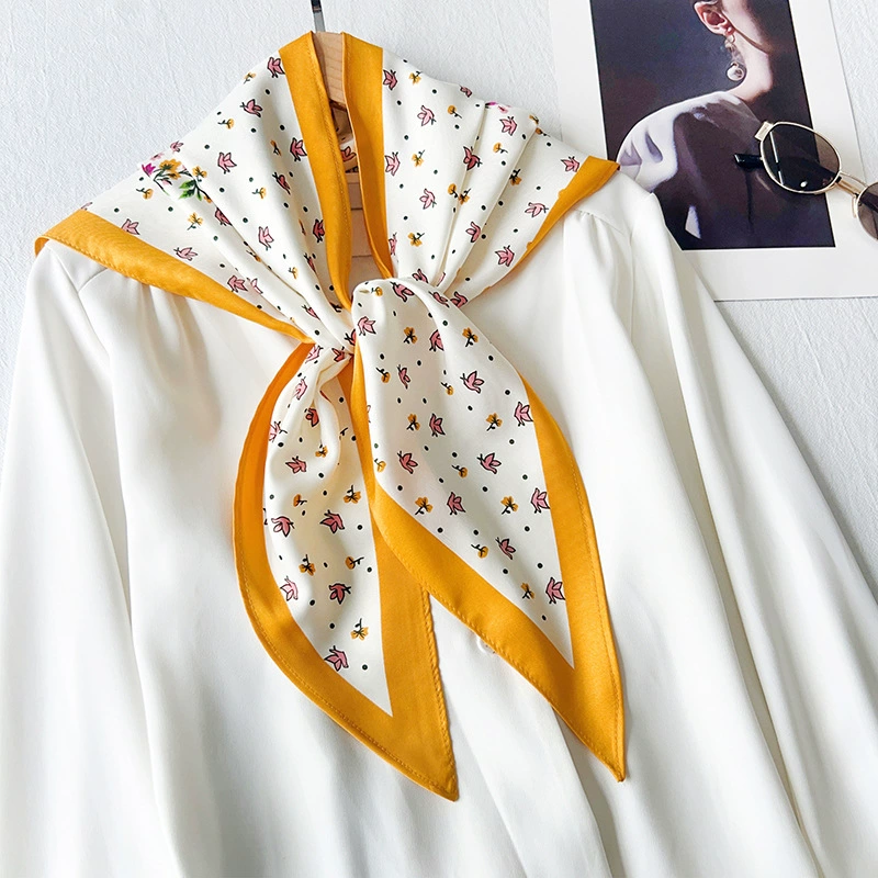 Polyester Floral Triangle Scarf view 6