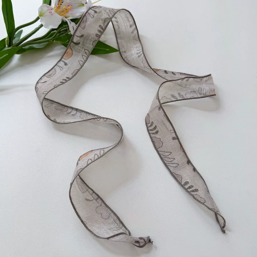 Striped Long Scarf with Tie view 10