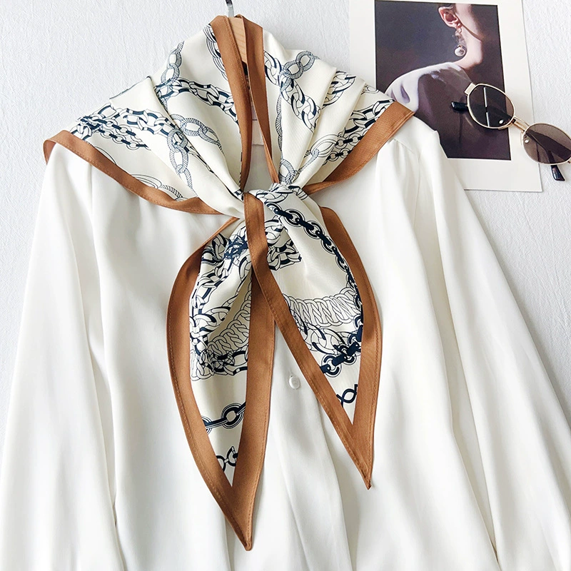 Polyester Chain Print Triangle Scarf view 2