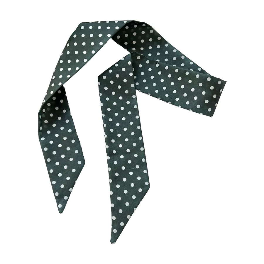 Polka Dot Head Scarf with Tie view 5