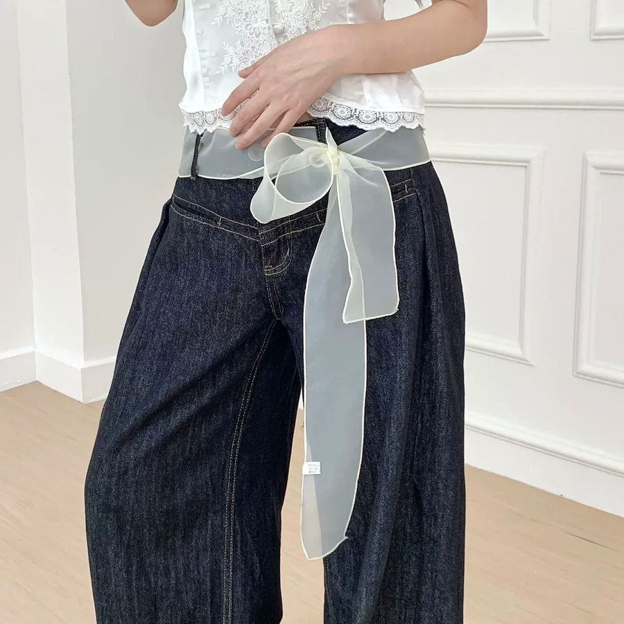 Solid Color Long Scarf with Tie view 4