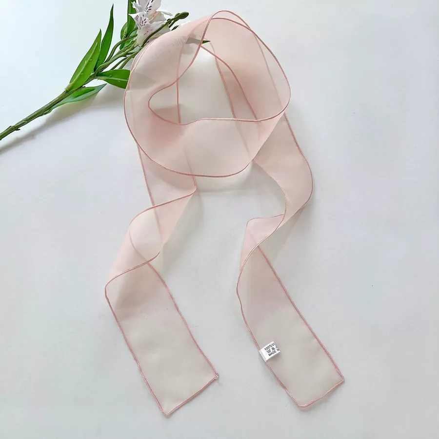 Solid Color Long Scarf with Tie view 7