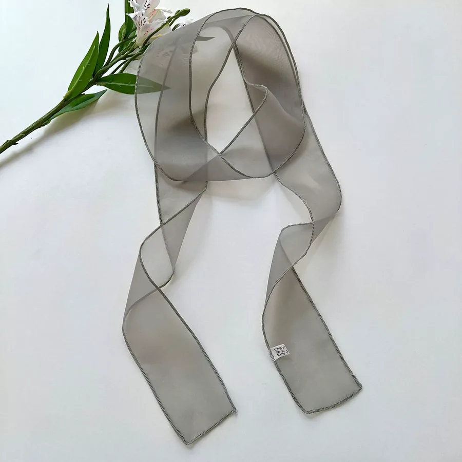 Solid Color Long Scarf with Tie view 9