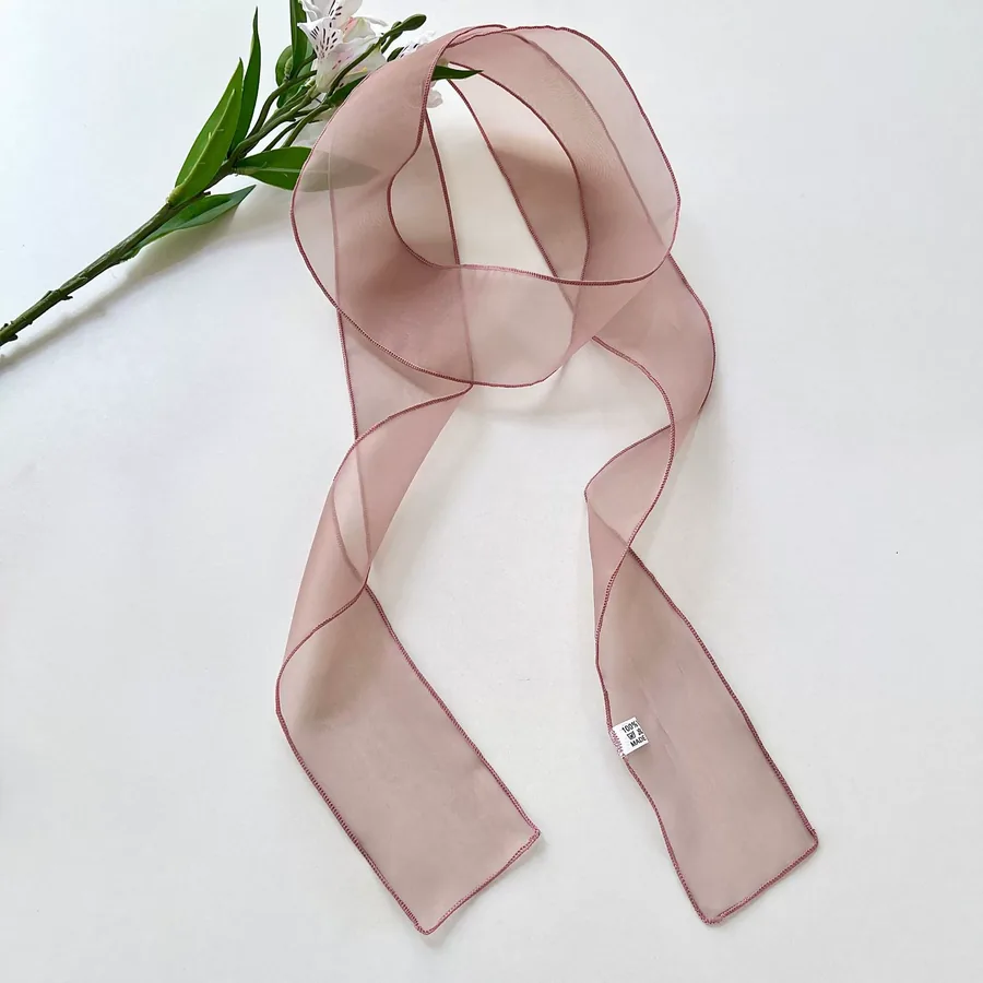 Solid Color Long Scarf with Tie view 11