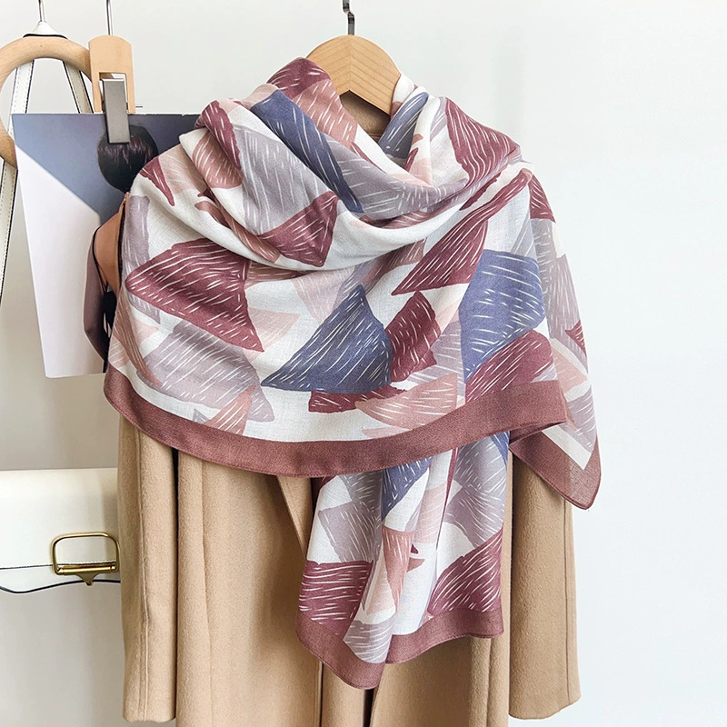 Polyester Geometric Print Shawl view 4