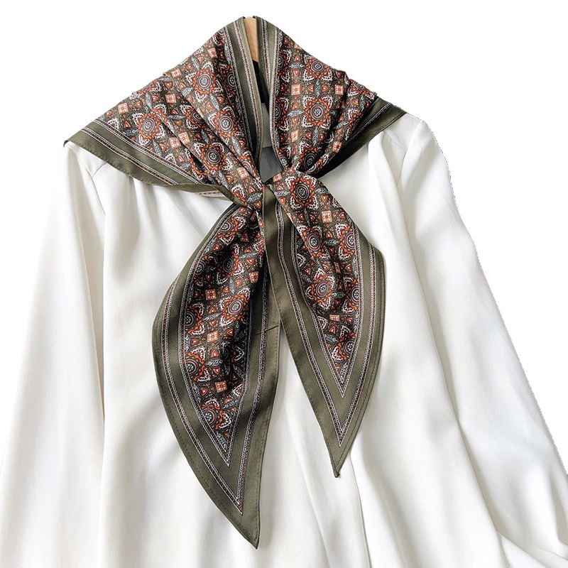 Silk Triangle Scarf Shawl view 5