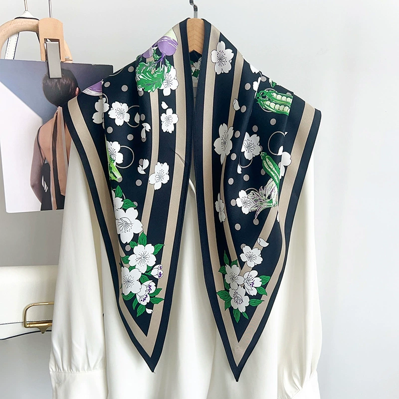 Faux Silk Triangle Scarf view 2