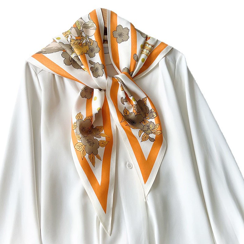 Faux Silk Triangle Scarf view 5