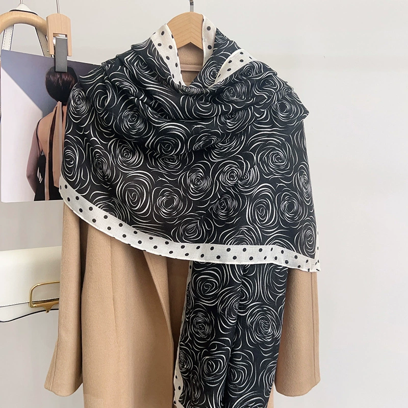 Foulard d'été en coton et lin view 4