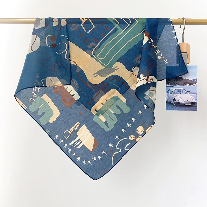 Silk Cotton Square Scarf