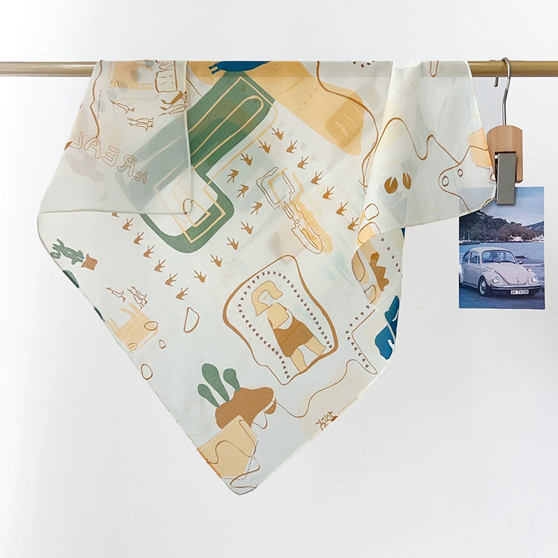 Silk Cotton Square Scarf view 3