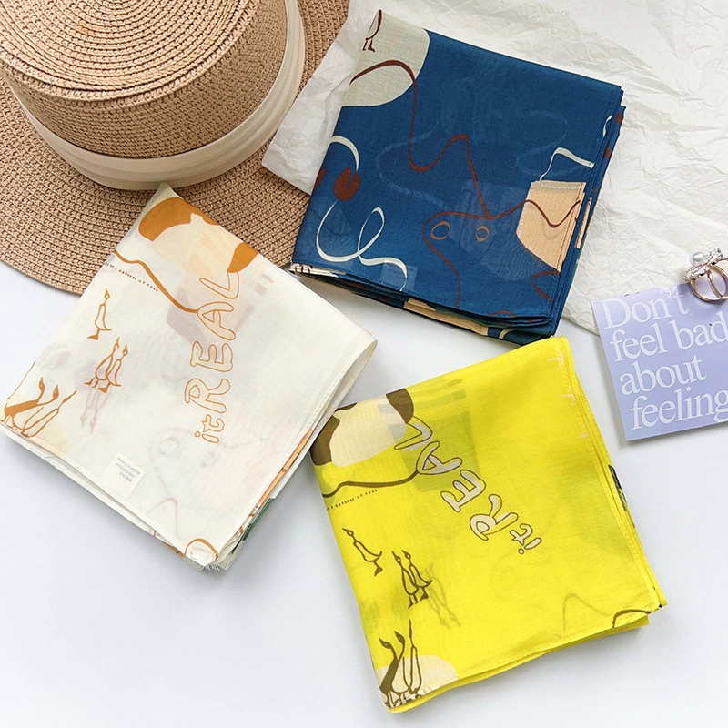 Silk Cotton Square Scarf view 4