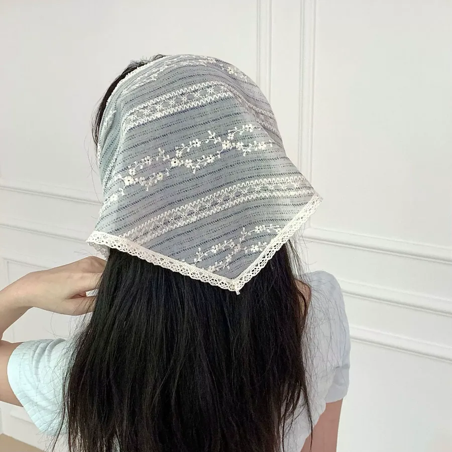 Lace Head Scarf with Triangle Shape view 3