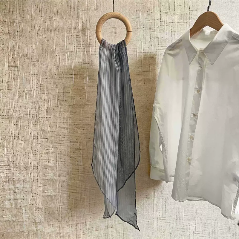 Chiffon Striped Long Scarf