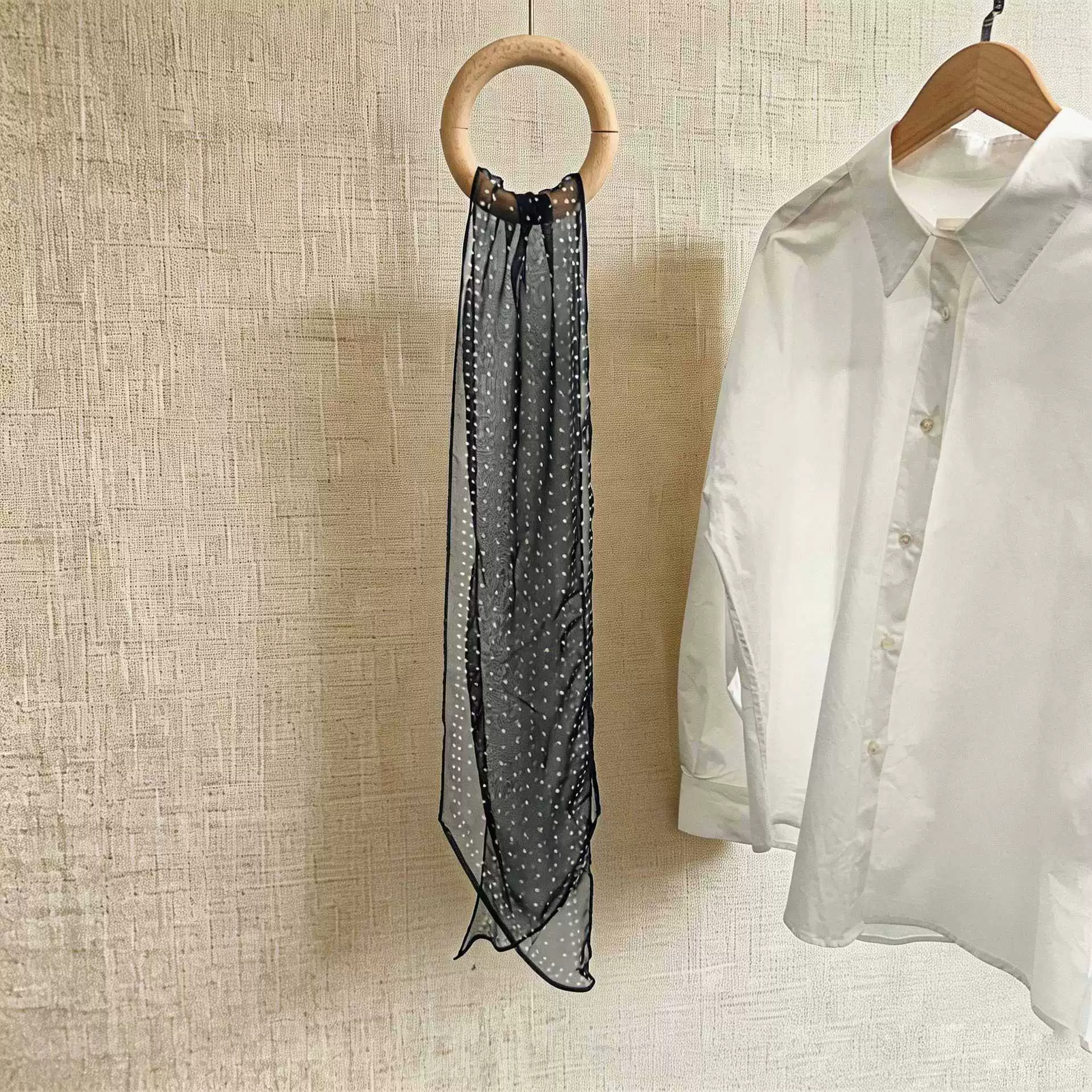 Chiffon Striped Long Scarf view 7