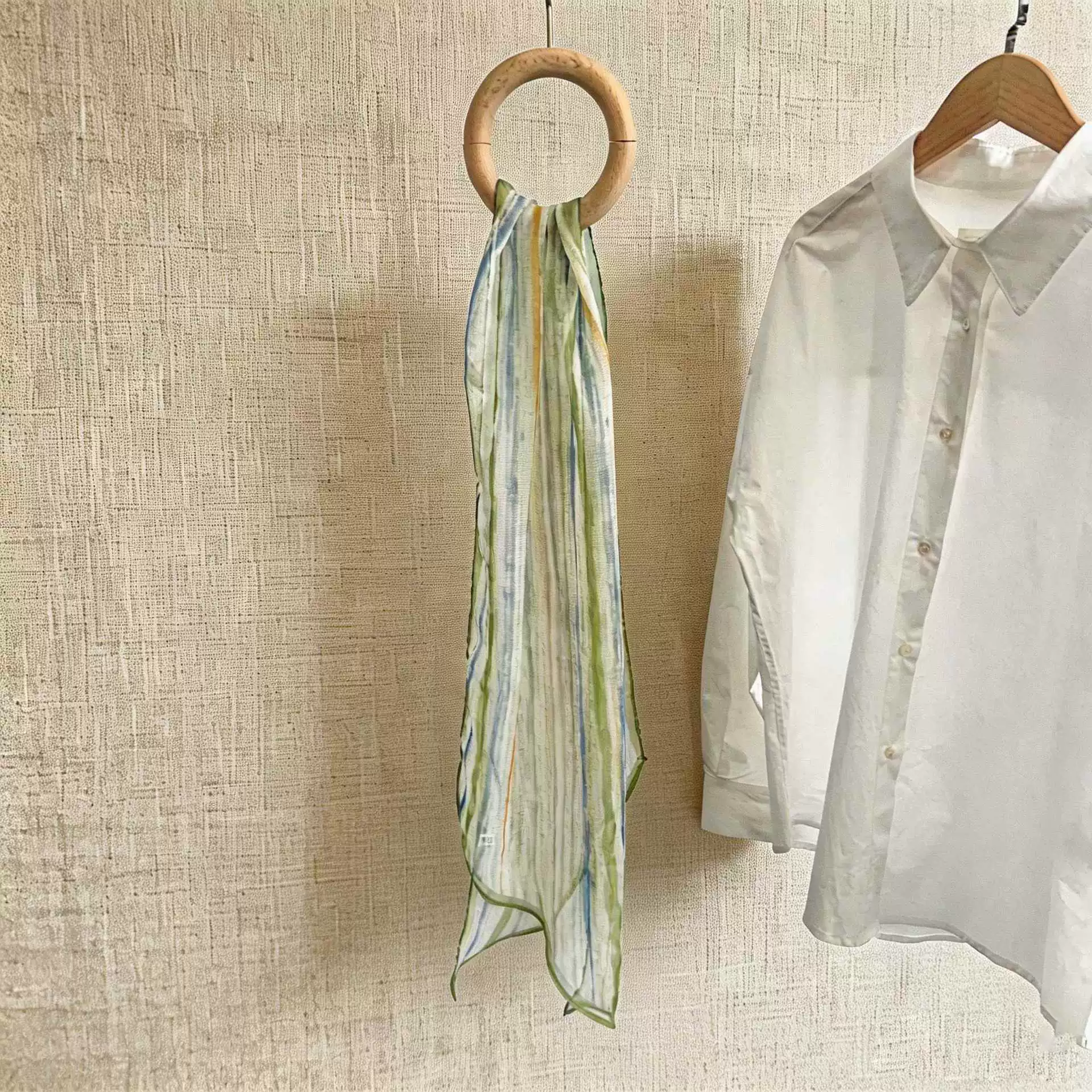 Chiffon Striped Long Scarf view 9