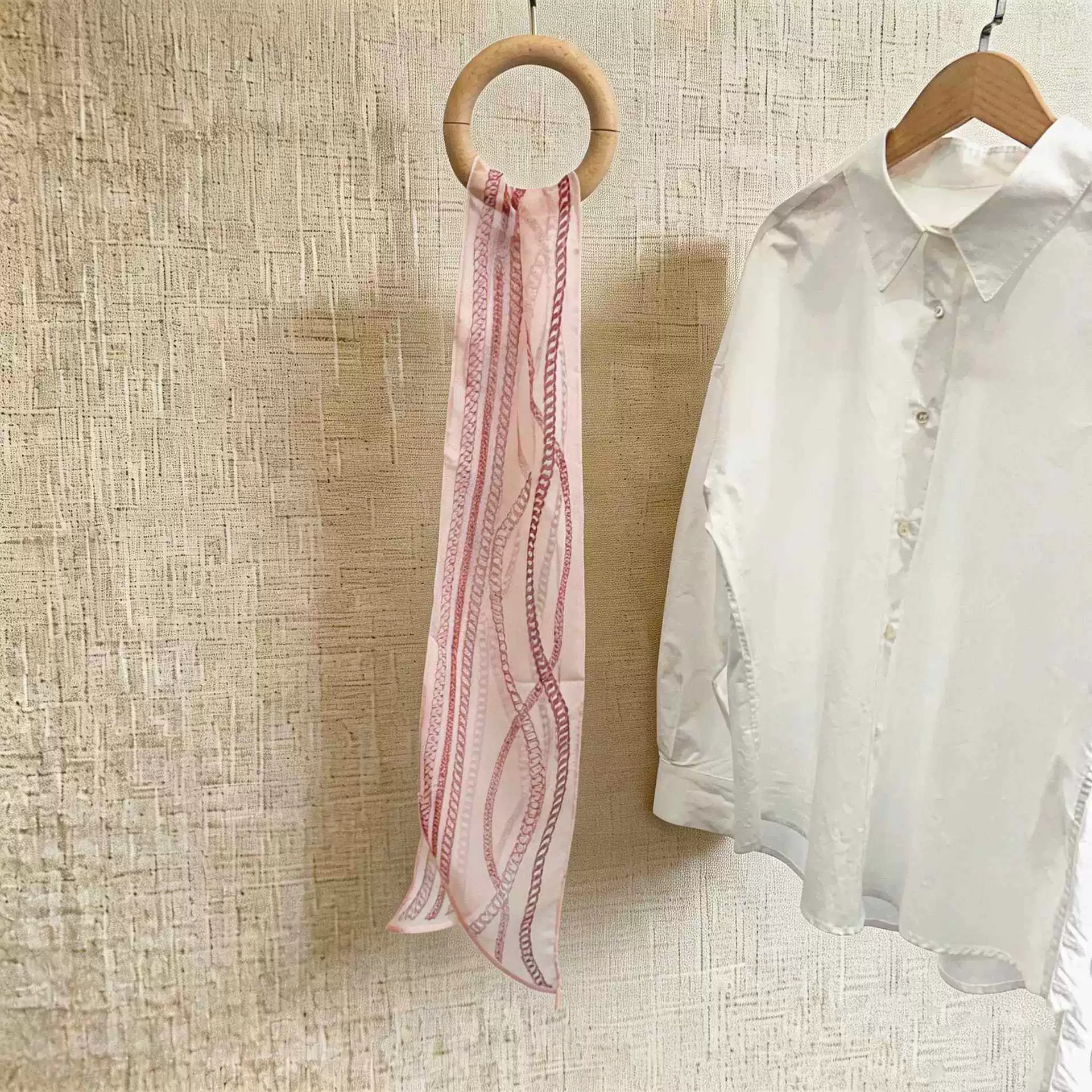 Chiffon Striped Long Scarf view 12