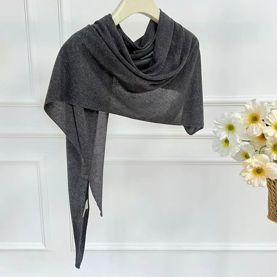 Knitted Shawl with Triangle Shape view 9