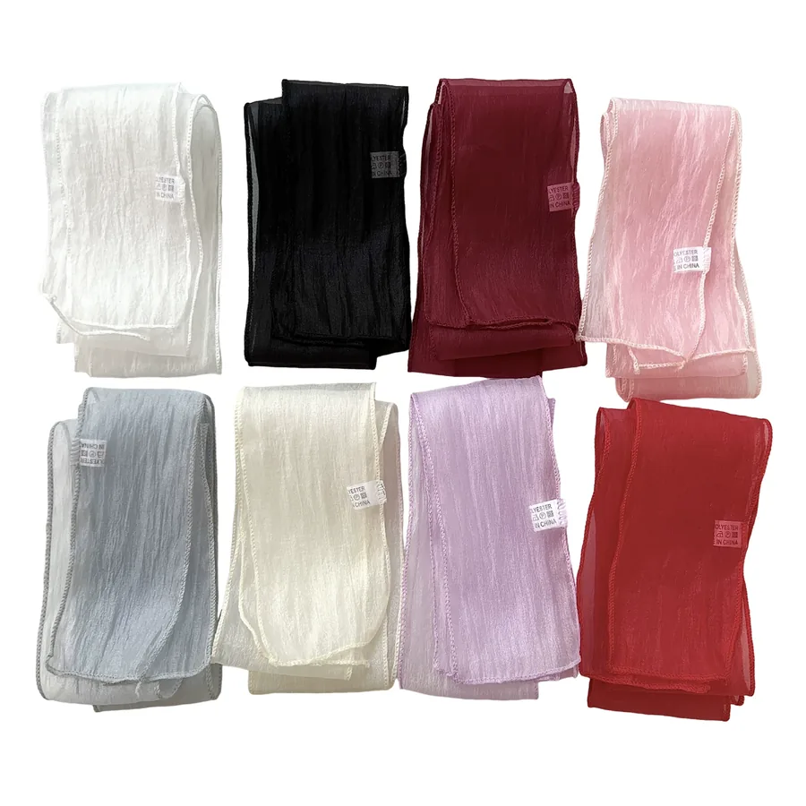 Solid Color Long Scarf with Tie view 5