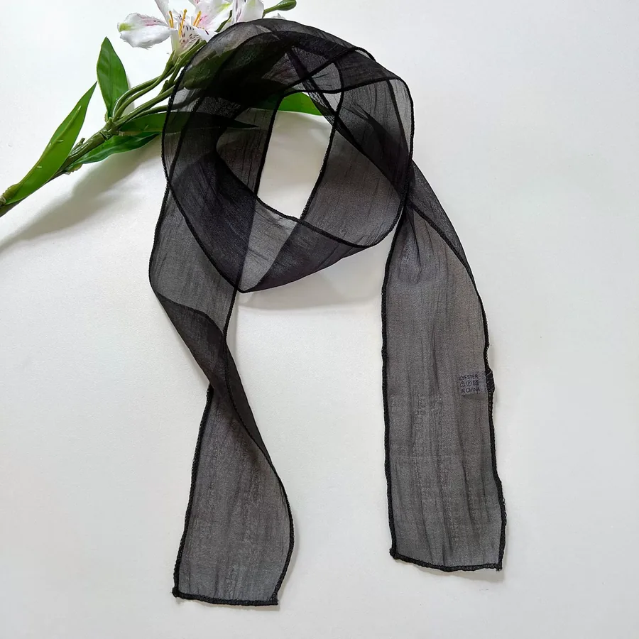 Solid Color Long Scarf with Tie view 8