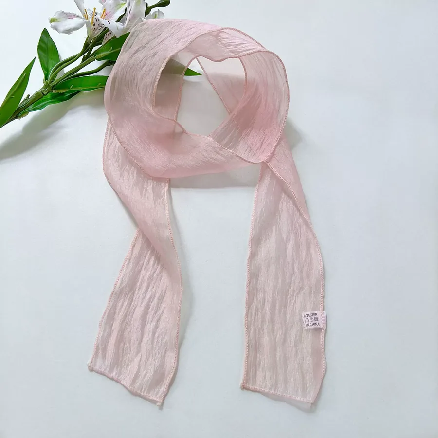 Solid Color Long Scarf with Tie view 12