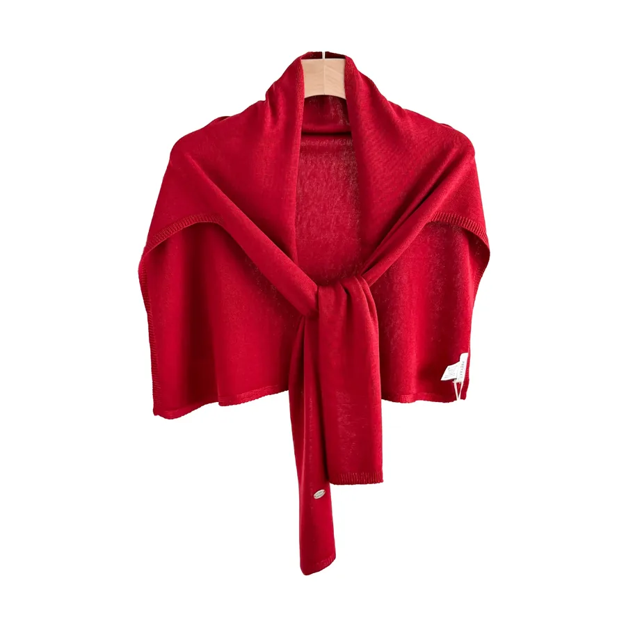 Solid Color Shawl with Cross Tie view 5
