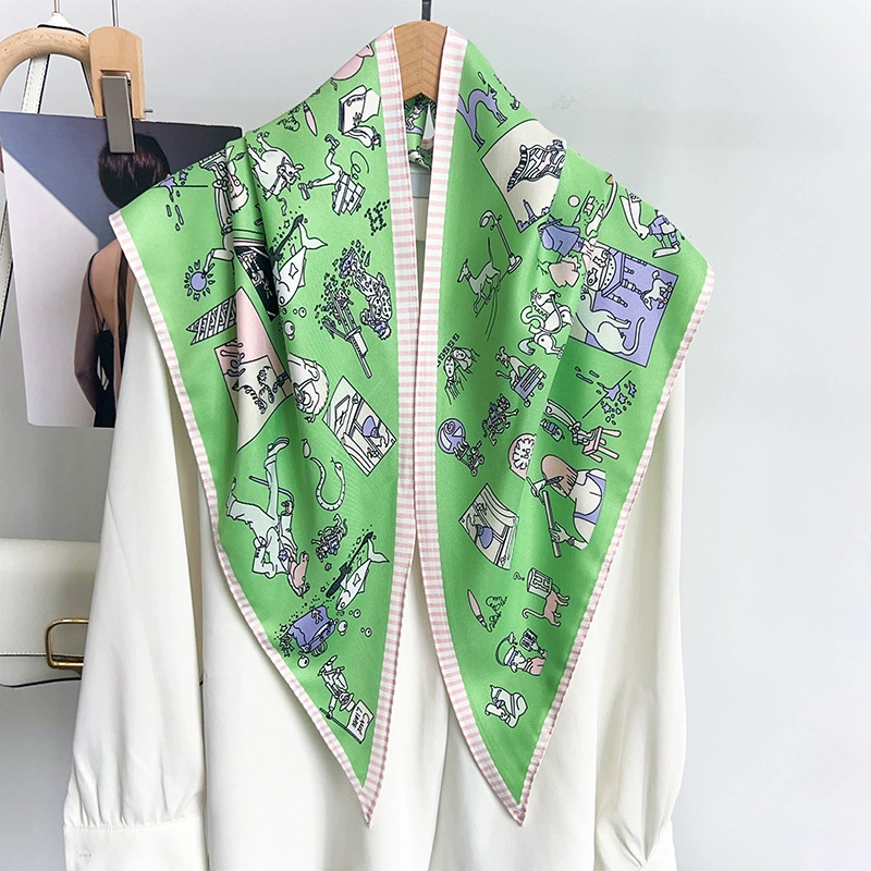 Satin Triangle Scarf view 4