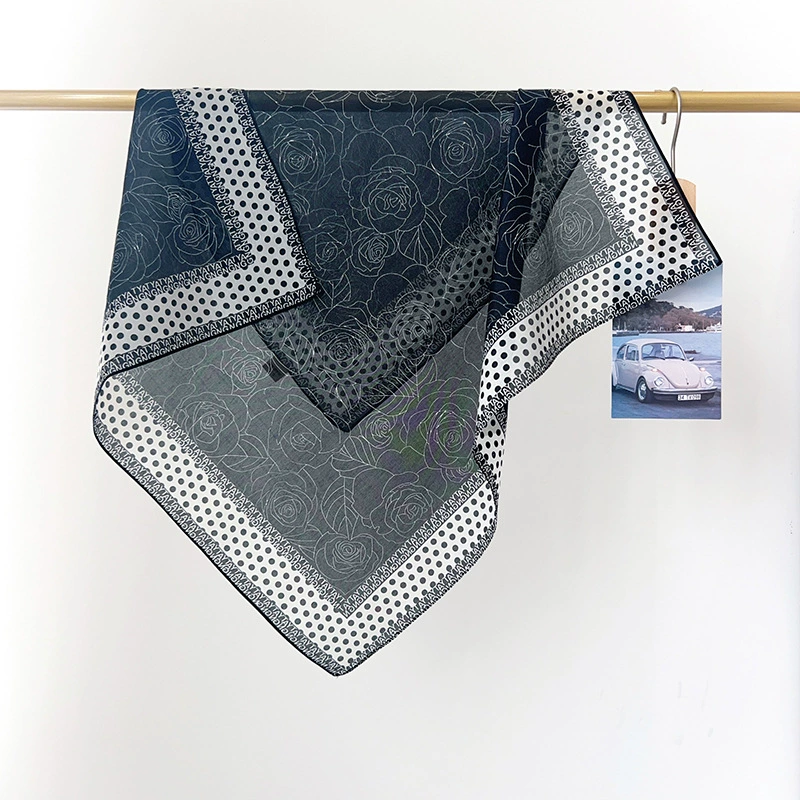 Silk Cotton Square Scarf view 3