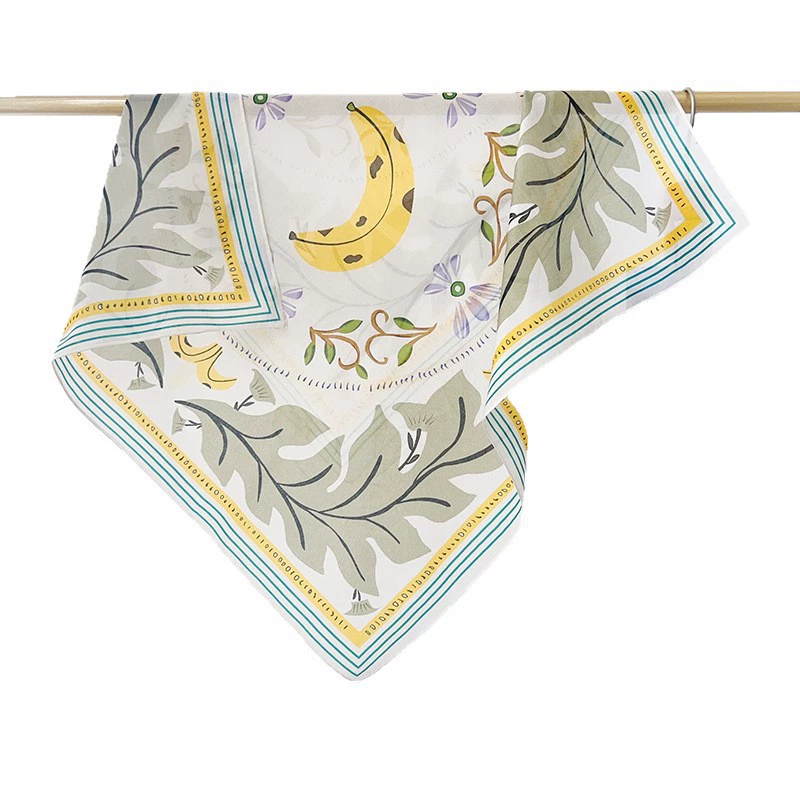 Silk Cotton Square Scarf view 5