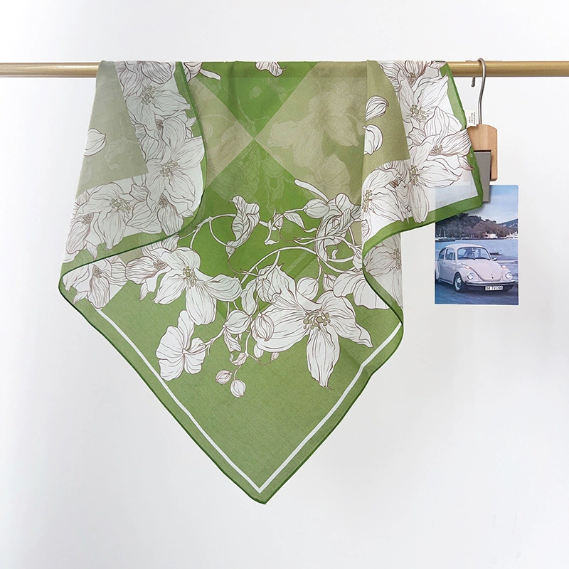 Silk Cotton Square Scarf view 7