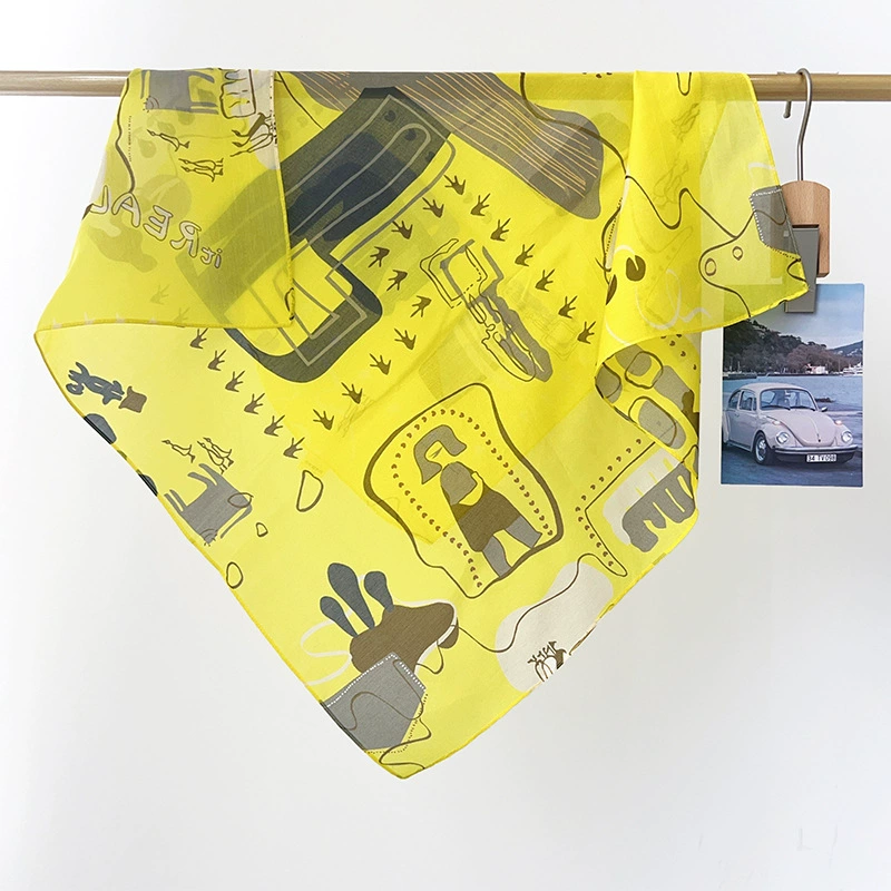 Silk Cotton Square Scarf view 12