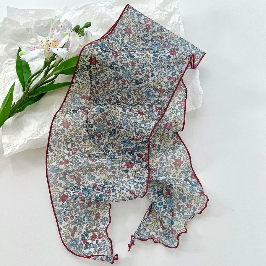 Georgette Long Scarf with Print view 11