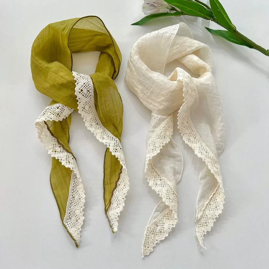 Lace Triangle Scarf with Waist Belt view 2