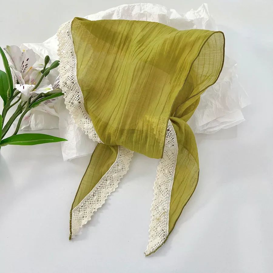 Lace Triangle Scarf with Waist Belt view 8