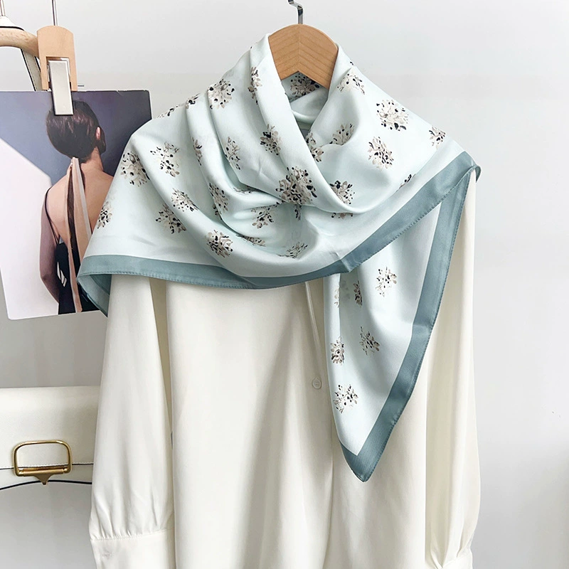 Faux Silk Large Square Scarf