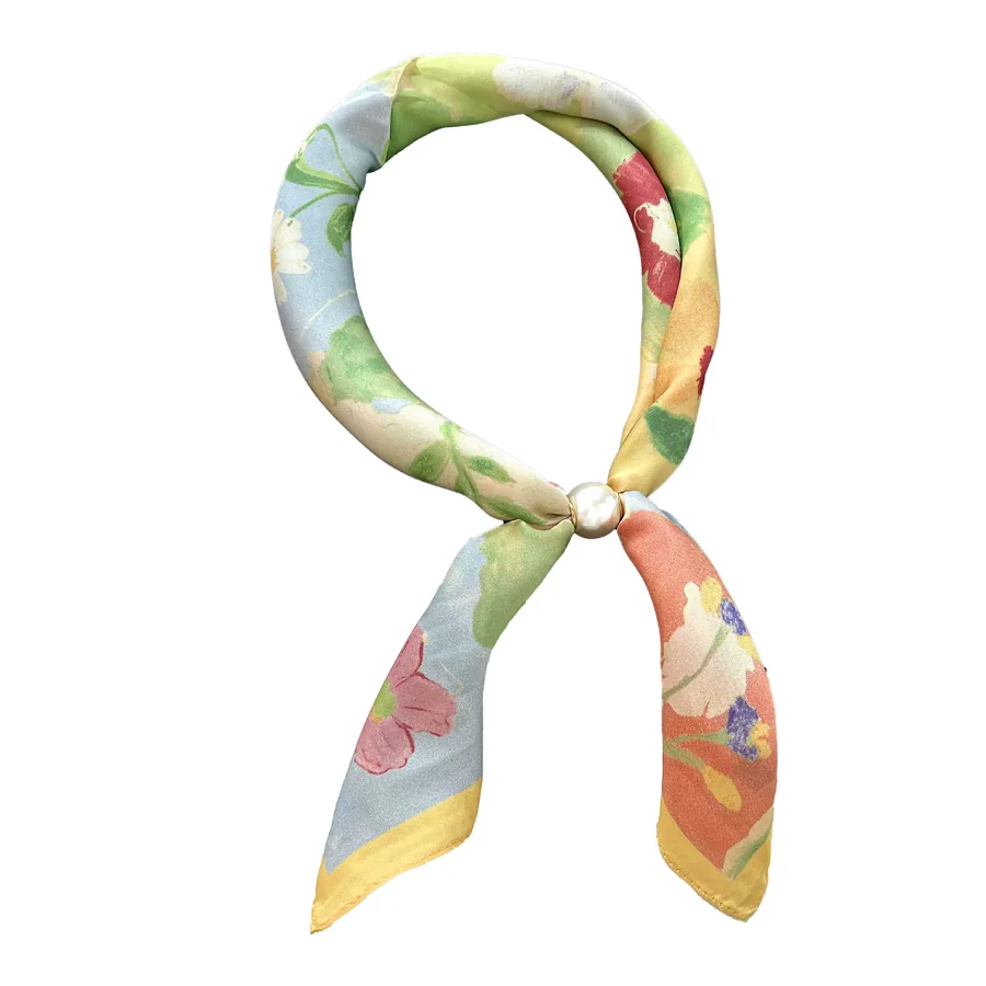 Magnetic Closure Scarf with Pearl Necklace view 5