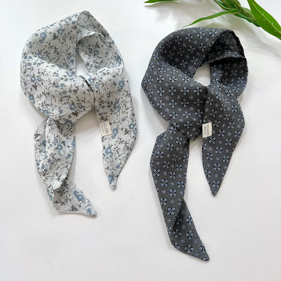 Ramie Scarf with Paisley Print view 2