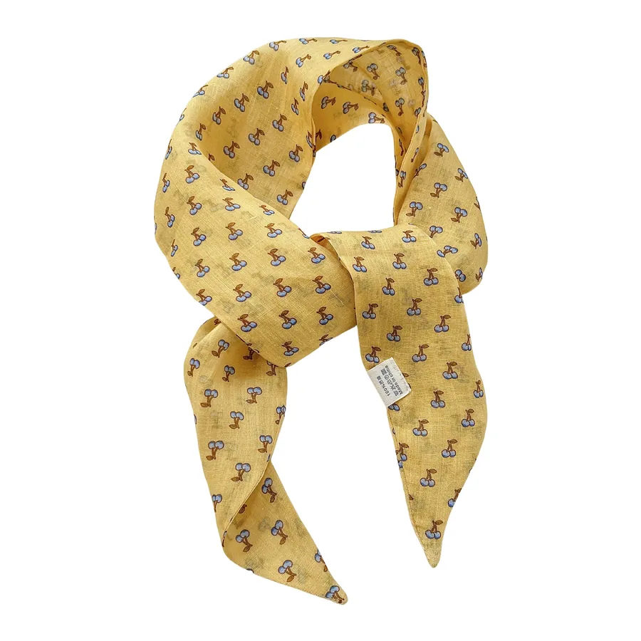 Ramie Scarf with Paisley Print view 5