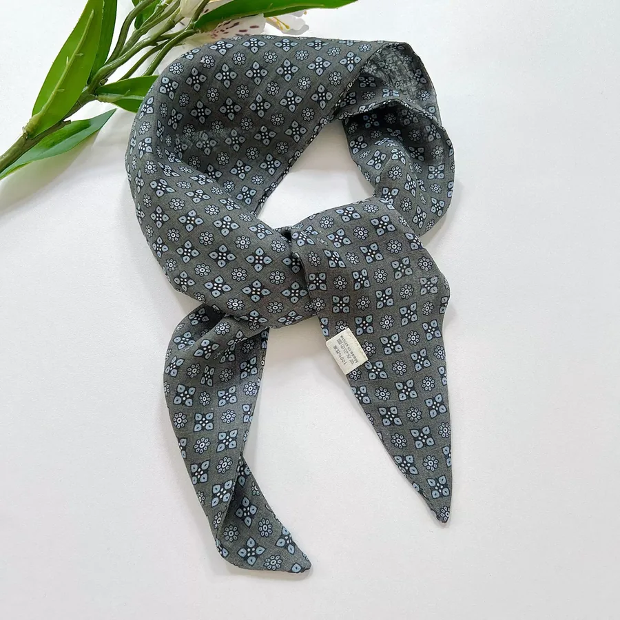 Ramie Scarf with Paisley Print view 6