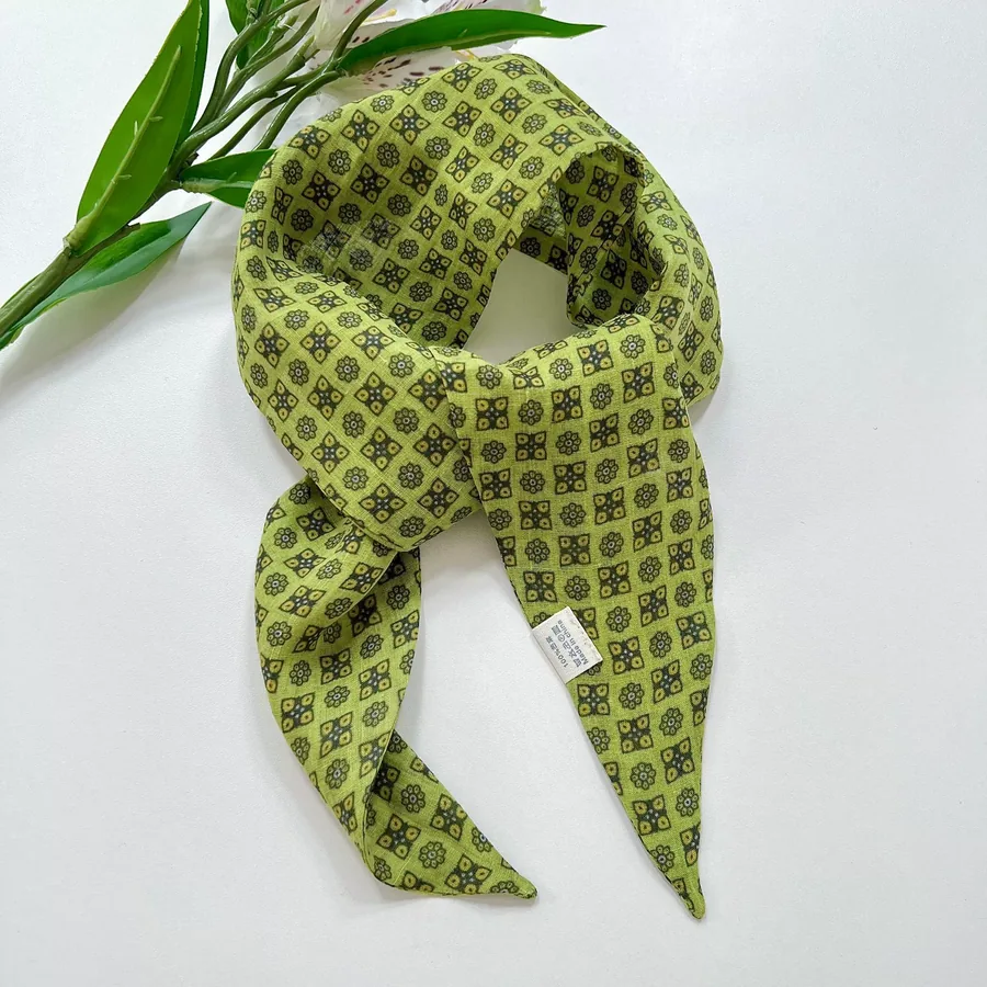 Ramie Scarf with Paisley Print view 7