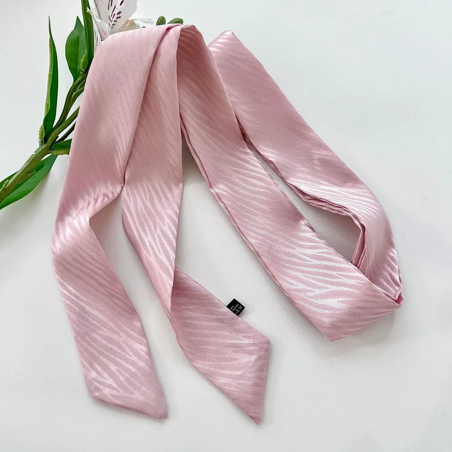 Solid Color Long Scarf with Wave Pattern view 7