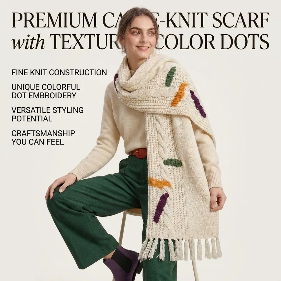 Acrylic Knit Scarf