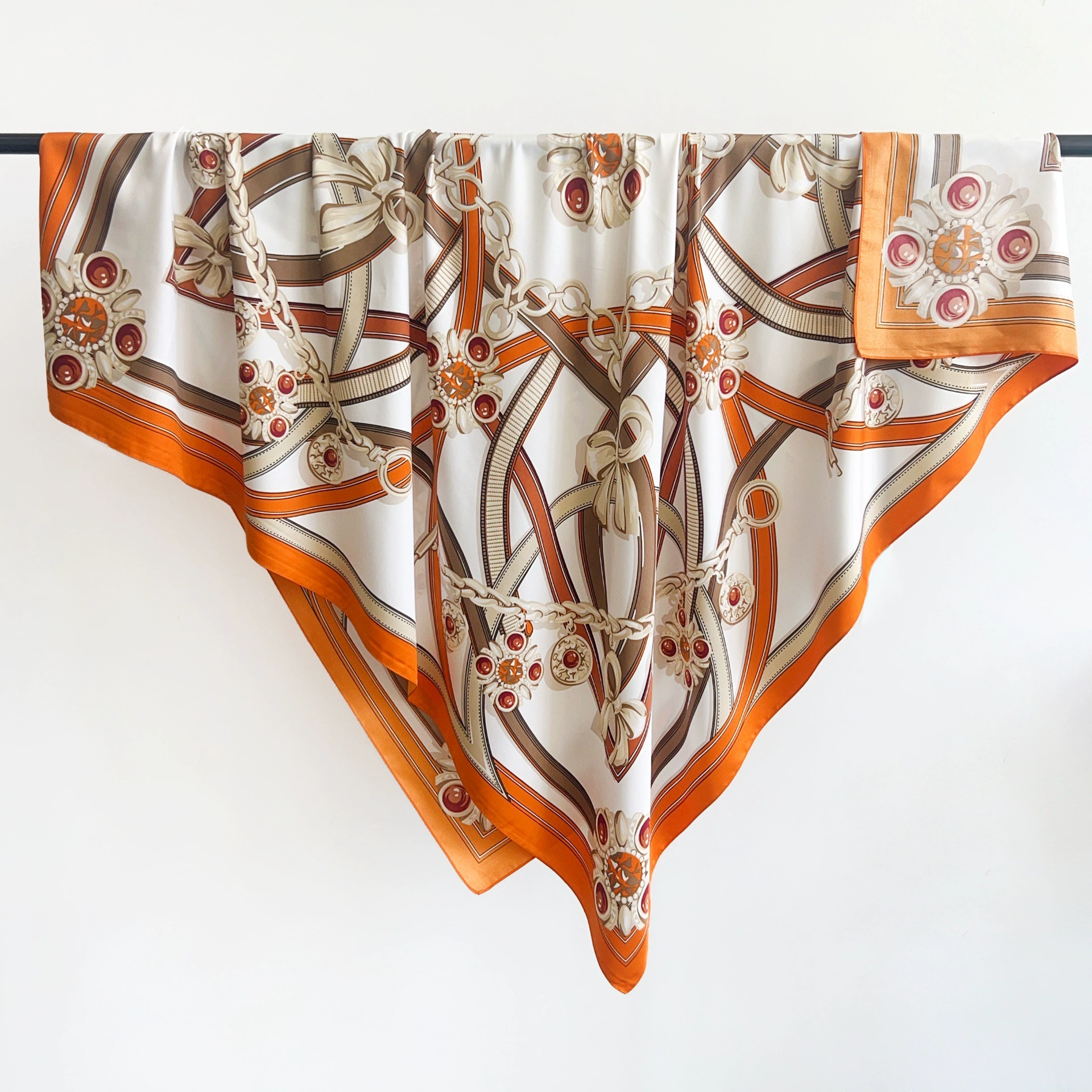 Satin Large Square Scarf view 4