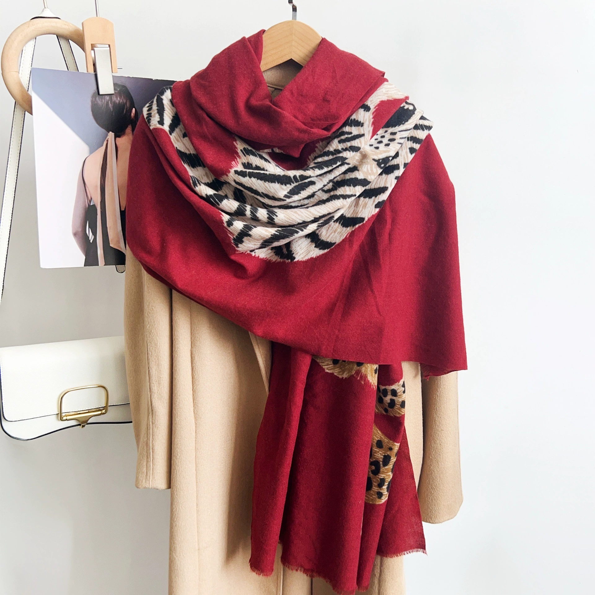 Leopard Print Scarf view 7