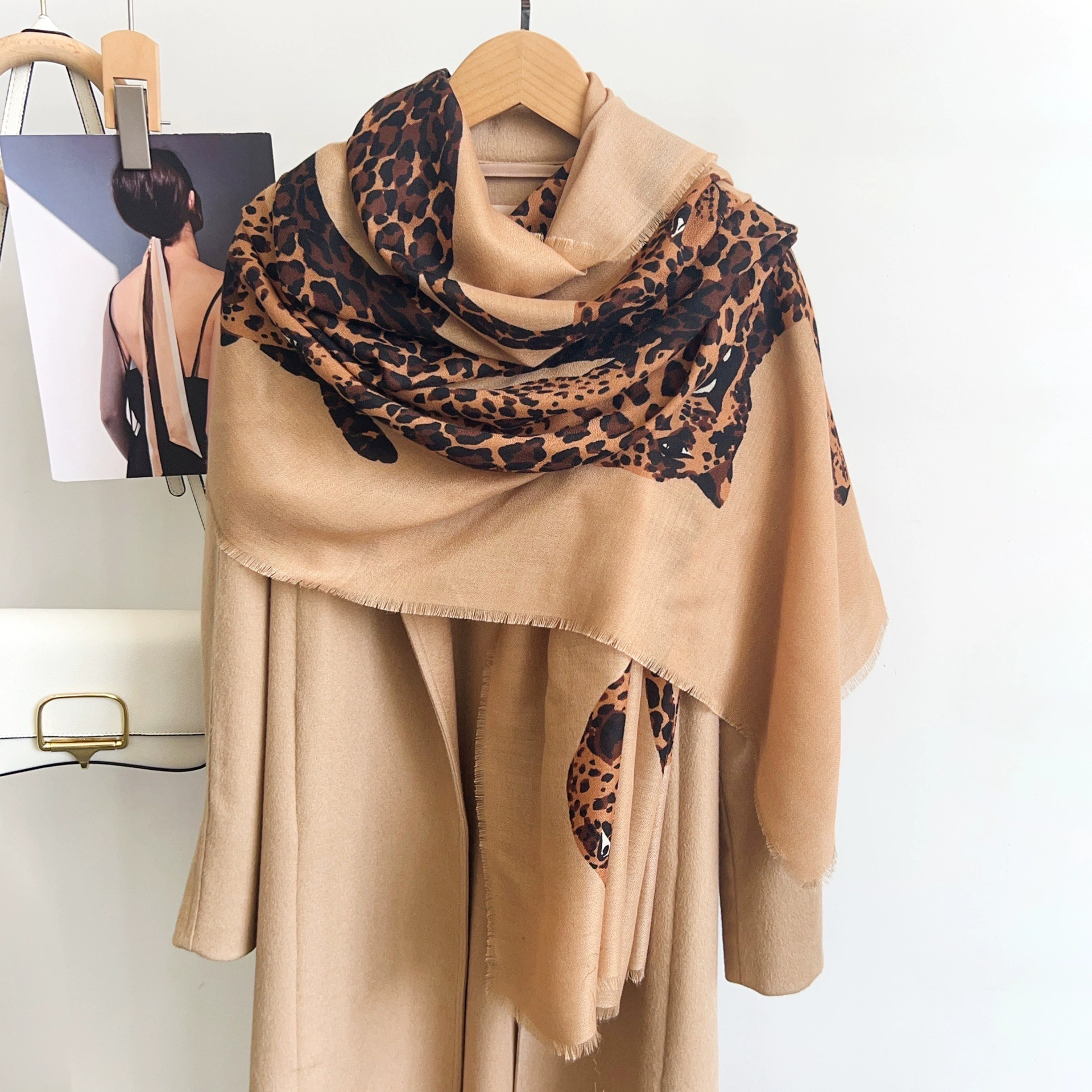 Leopard Print Scarf view 8