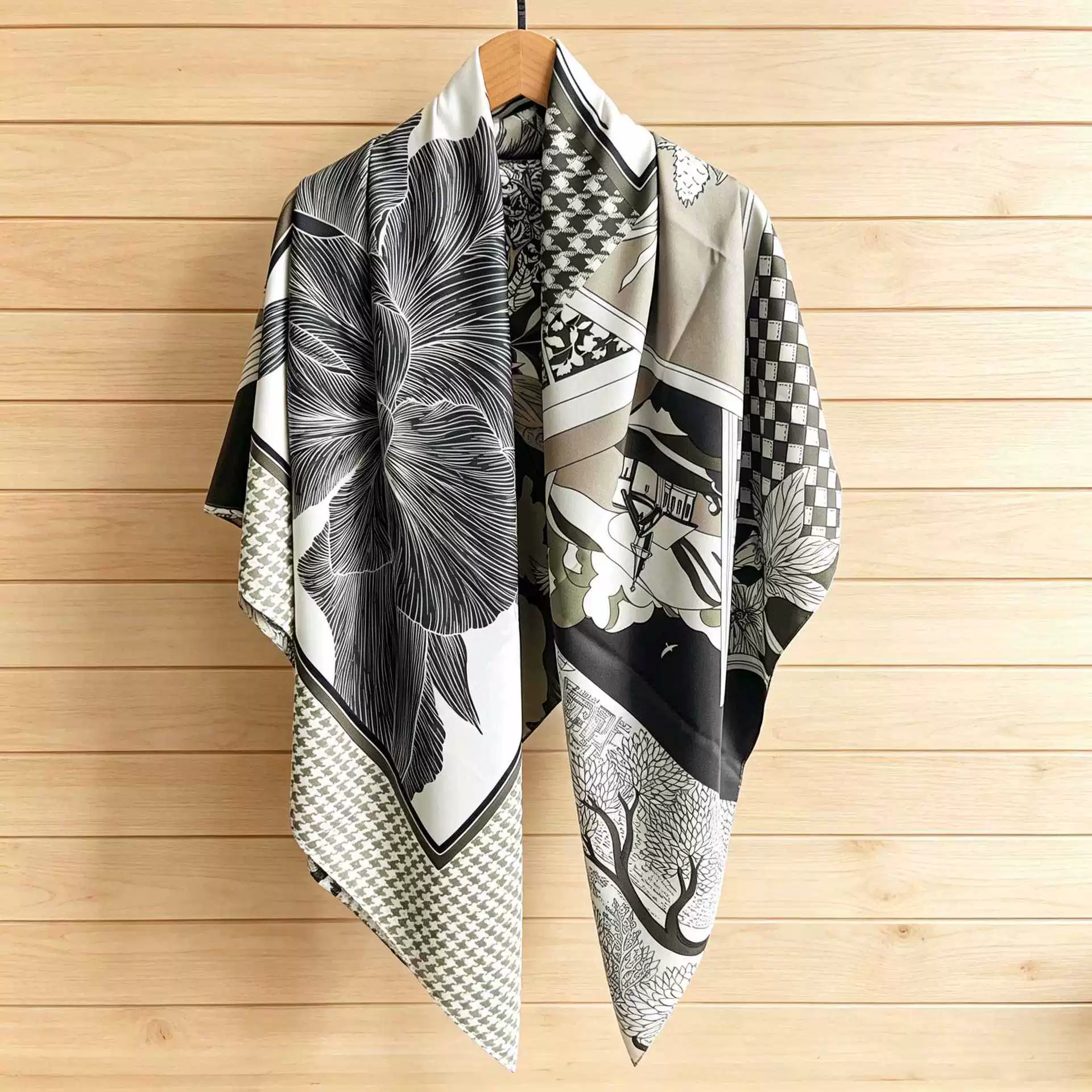 Satin Large Square Scarf view 4