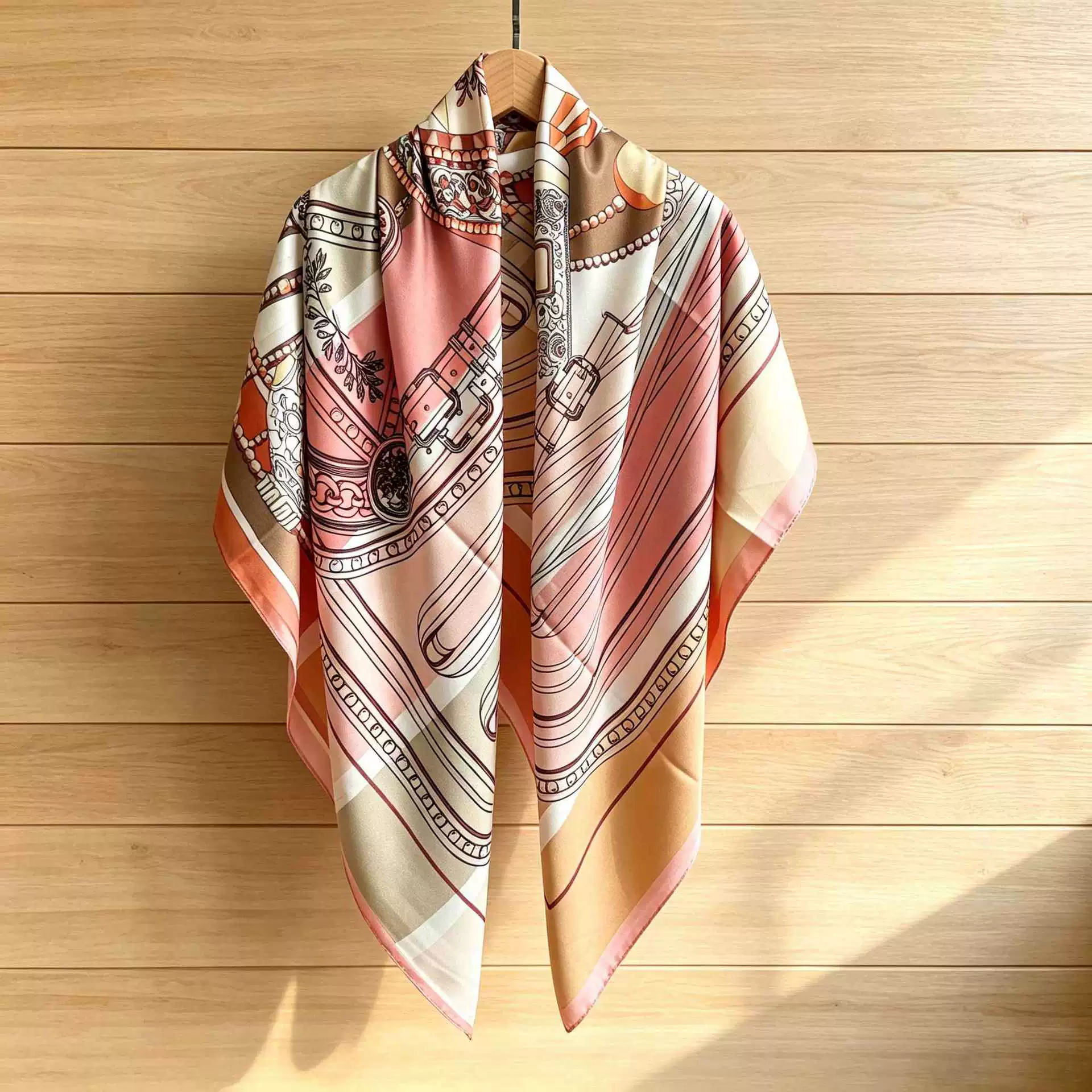 Satin Large Square Scarf view 6