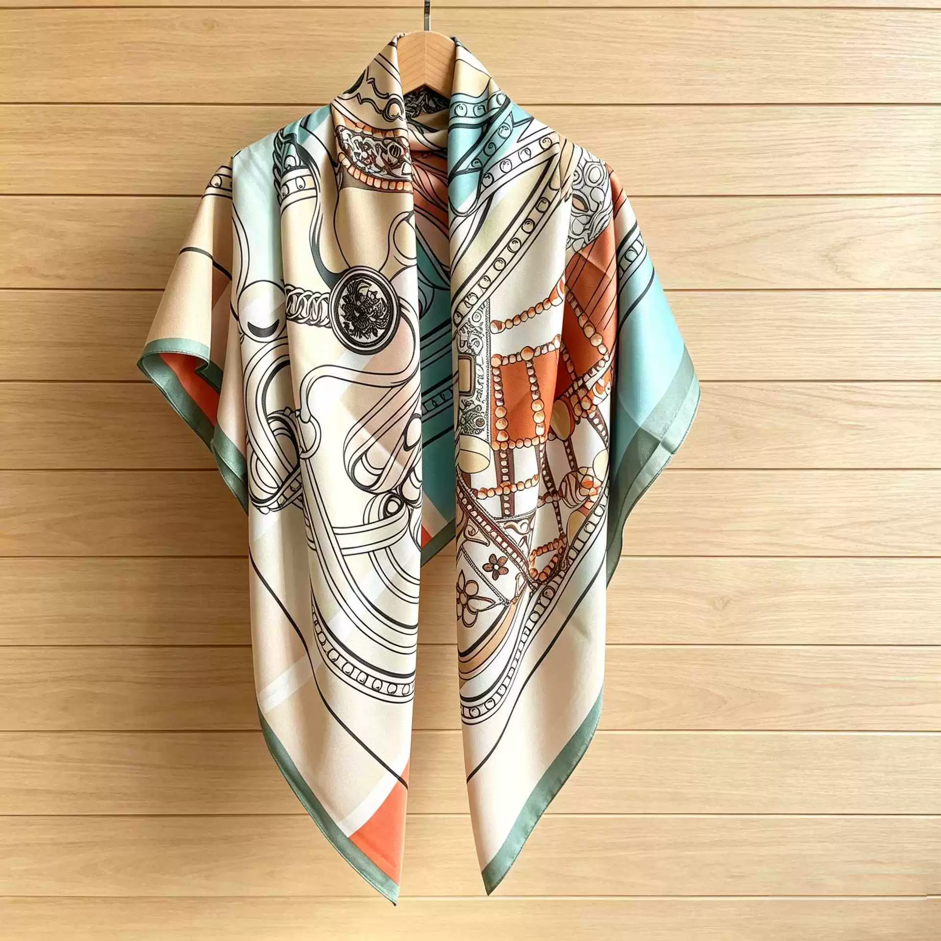 Satin Large Square Scarf view 7